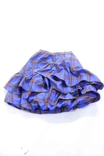 J Crew Maeve Womens Striped Pants Plaid Skirt Black Blue Purple Size 00 0 Lot 2