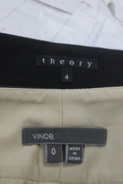Vince Theory Womens Chino Shorts Black Cotton Size 0 4 Lot 2