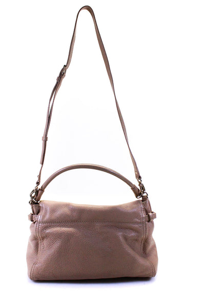 Kate Spade Women's Leather Detachable Slouchy Crossbody Handbag Beige Size M