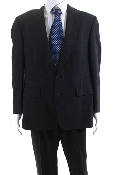 Tom James Men's Wool Two Button Two-Piece Suit Gray Size 40