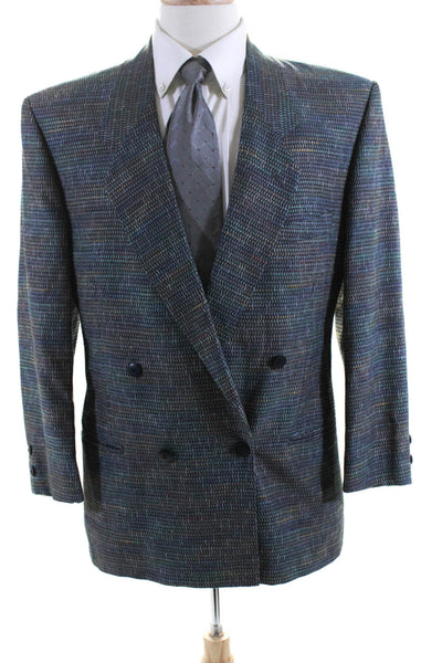 Uomo Hommes Men's One Button Lined Blazer Jacket Multicolor Size 40