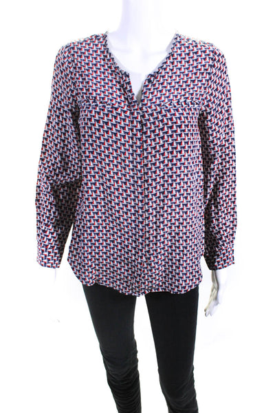 Joie Women's Round Neck Long Sleeves Button Down Shirt Multicolor Size XS