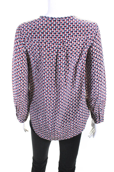 Joie Women's Round Neck Long Sleeves Button Down Shirt Multicolor Size XS
