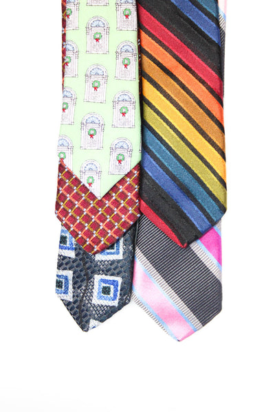 Vineyard Vines Neiman Marcus Mens Silk Novelty Print Ties Neckties Green Lot 5