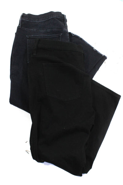 J Crew Womens Cotton Denim Crop Demi Boot Straight Leg Jeans Black Size 24 Lot 2