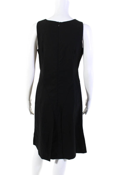 Morgane Le Fay Womens Twist Knot Front A Line Dress Black Wool Size Medium