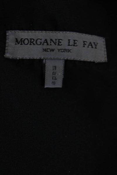 Morgane Le Fay Womens Twist Knot Front A Line Dress Black Wool Size Medium