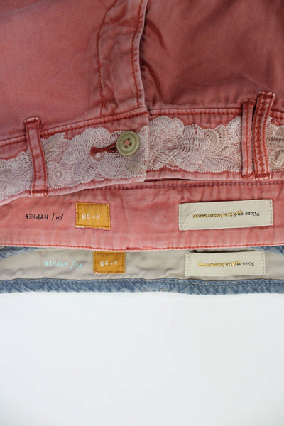 Pilcro and the Letterpress Anthropologie Womens Khaki Cotton Pants Size 28 Lot 2