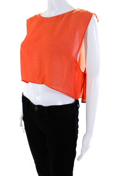Reformation Womens Cropped Tank Top Orange Size One Size