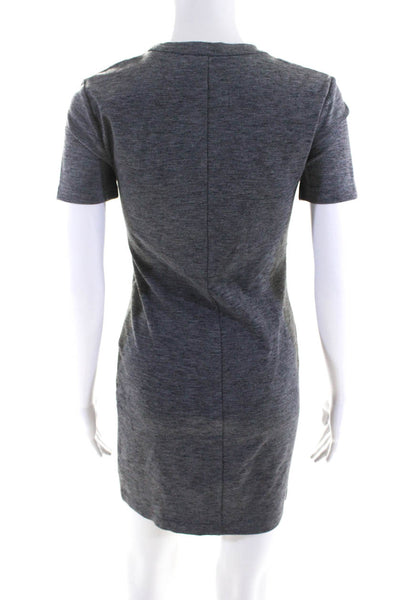 Sunday Best Womens Round Neck Short Sleeve Pullover T-Shirt Dress Gray Size 6