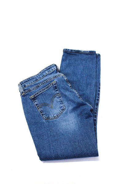Levis Womens Super Skinny Leg Boot Cut Jeans Black Blue Size 31 9 Long Lot 2
