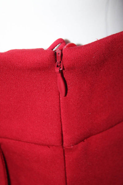 Dorothee Schumacher Women's Zip Closure Wide Leg Dress Pant Red Size 36