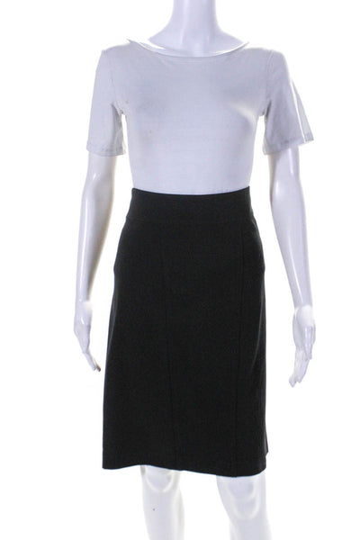Donna Karan Women's Knee Length Unlined Pencil Skirt Black Size L