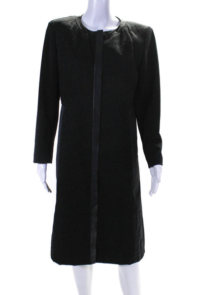 Lafayette 148 New York Womens Wavy Texture Sleeveless Sheath Dress Black Size 12