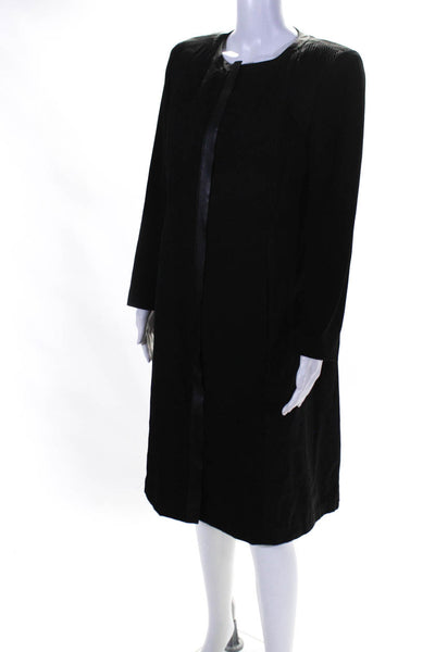 Lafayette 148 New York Womens Wavy Texture Sleeveless Sheath Dress Black Size 12