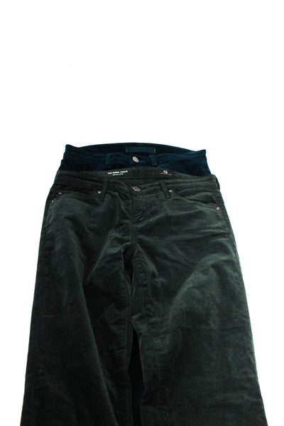 AG Women's Midrise Five Pockets Skinny Pant Green Size 25 Lot 2