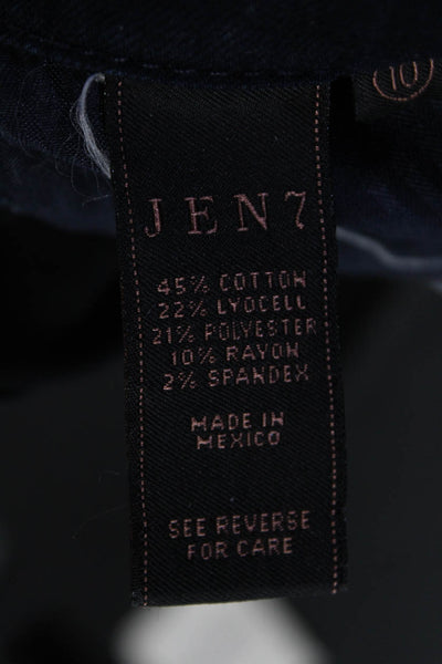 Jen 7 X 7 for all Mankind Womens Blue Dark Wash High Rise Skinny Jeans Size 10