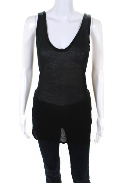 T Alexander Wang Womens Pullover Light Weight Tank Top Black Size Small