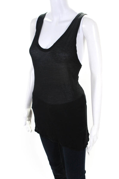 T Alexander Wang Womens Pullover Light Weight Tank Top Black Size Small