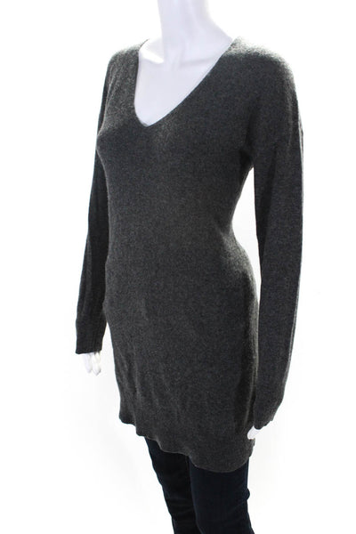 Everlane Womens Cashmere V Neck Long Seeves Sweater Gray Size Small