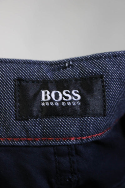 Boss Hugo Boss Men's Dark Wash Straight Leg Cotton  Jeans Blue Size 40