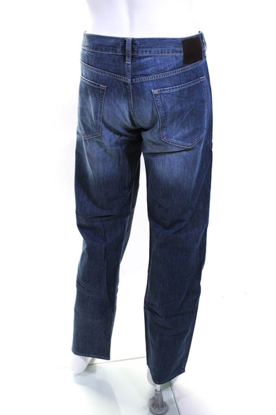 Boss Hugo Boss Men's Cotton Medium Wash Straight Leg Jeans Blue Size 40