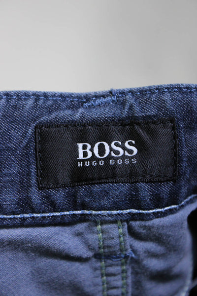 Boss Hugo Boss Men's Cotton Straight Leg Stretch Jeans Blue Size 40