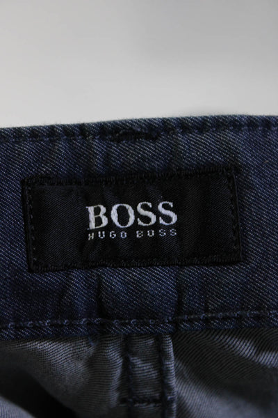 Boss Hugo Boss Men's  Dark Wash Cotton Straight Leg Jeans Blue Size 40