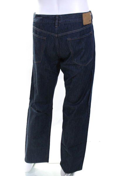 Boss Hugo Boss Men's Cotton Straight Leg Dark Wash Stretch Jeans Blue Size 40