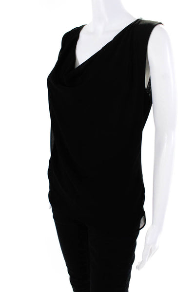 Velvet by Graham & Spencer Women's Sleeveless Cowl Neck Blouse Black Size M