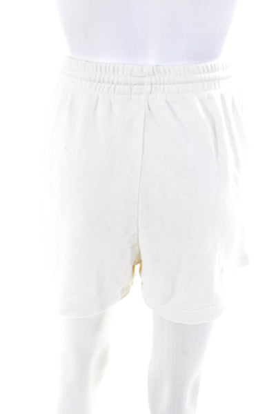 Donni Women's Cotton Drawstring Casual Shorts Ivory Size S