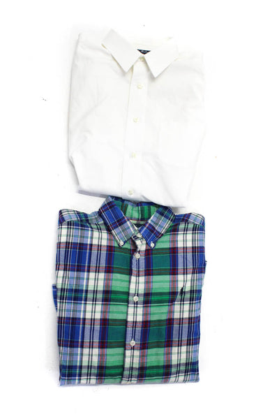 Brooks Brothers Ralph Lauren Juniors Boys Plaid Button Up Shirt 18 Large Lot 2