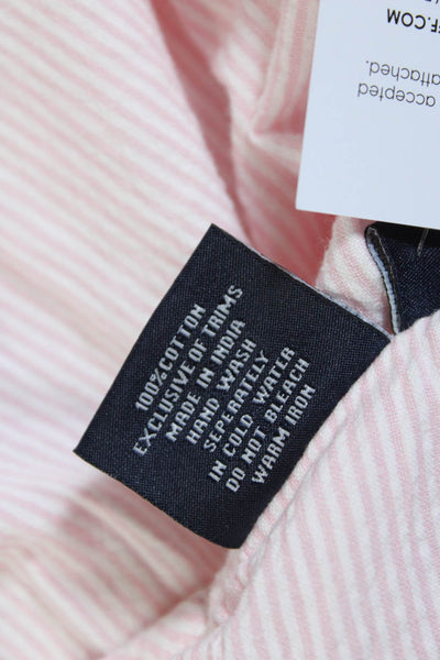 Madison Mathews Women's Floral Embroidered Striped Shift Dress Pink Size XS