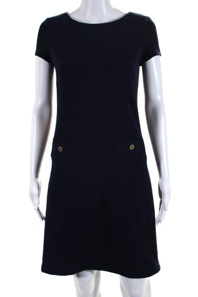 Lilly Pulitzer Women's Cap Sleeve Mid Length Sheath Dress Navy Size XS