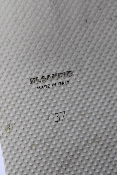 Jil Sander Womens Leather Slip On Platform Loafers Dress Shoes White Size 37 7
