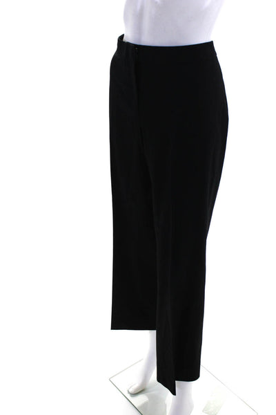 Lafayette 148 New York Womens Black Wool High Rise Pleated Dress Pants Size 12