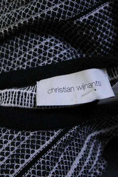 Christian Wijnants Womens Bobble Knit Long Sleeve Crewneck Sweater Black Size S