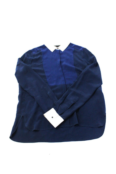 Zara Zara Woman Womens Button Up Shirts Blouses White Navy Blue Size XS S Lot 2
