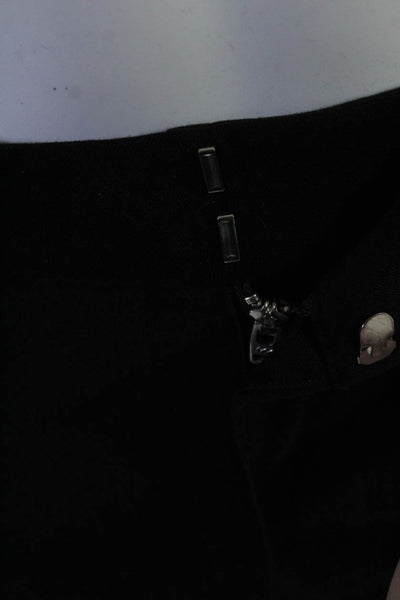 10 Crosby Derek Lam Womens Cotton Woven Mid-Rise Straight Pants Black Size 00
