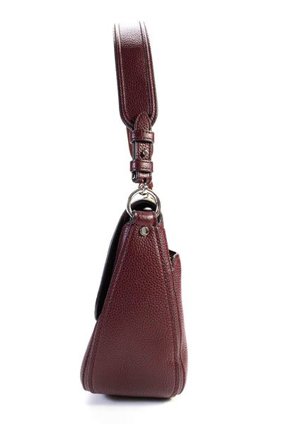 Kate Spade New York Grained Leather Flap Close Top Handle Crossbody Handbag Red
