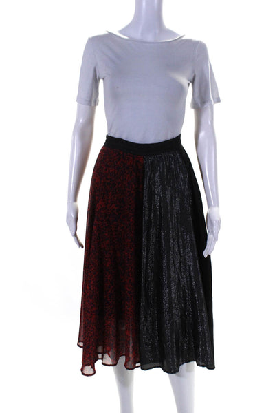 Clu Womens Paneled Asymmetric Pleated Skirt Size 4 11544862