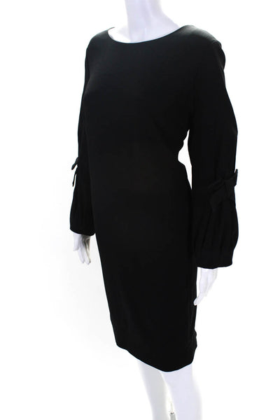 Paule Ka Womens Back Zip 3/4 Sleeve Scoop Neck SHift Dress Black Size IT 46