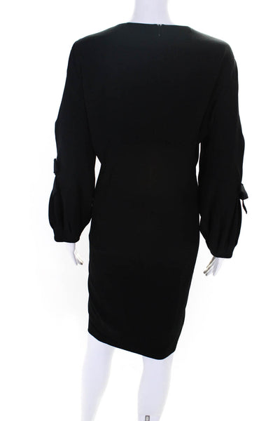 Paule Ka Womens Back Zip 3/4 Sleeve Scoop Neck SHift Dress Black Size IT 46