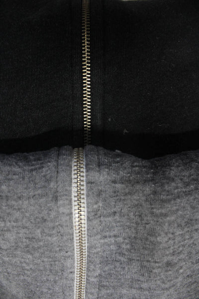 Wildfox Womens Full Zipper Hoodies Gray Cotton Size Medium Lot 2
