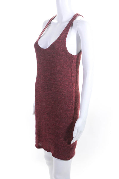 Monrow Womens Jersey Knit Scoop Neck Mini Tank Dress Pink Size XS