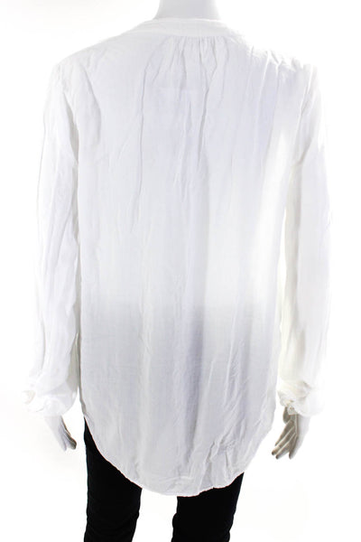 Velvet by Graham & Spencer Women's Long Sleeve V Neck Top White Size XS