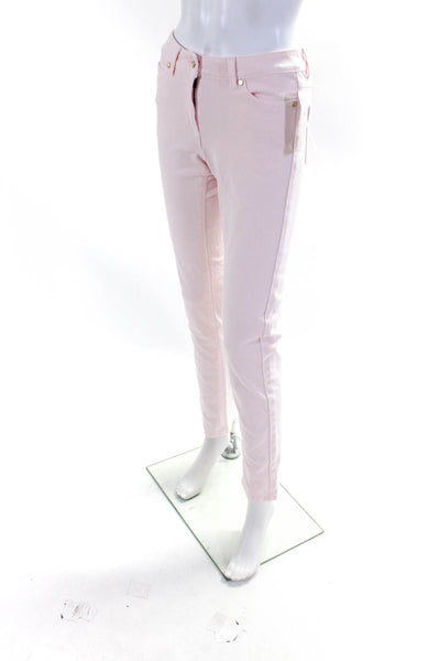 J. Mclaughlin Women's Mid Rise Zip Up Skinny Jeans Pink Size 0