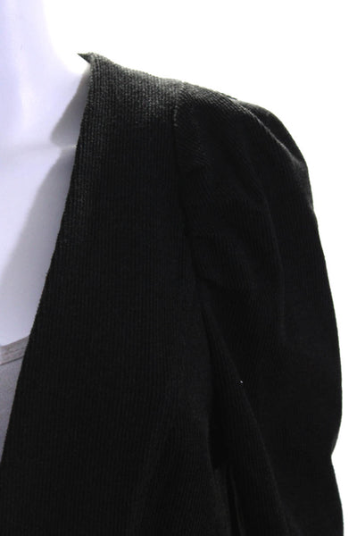Greylin Anthropologie Womens Pleated Shoulder One Button Blazer Dark Gray Size S