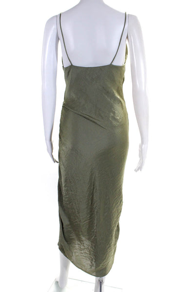 Oysho Zara Basic Womens Tied Back Slip Dresses Beige Navy Green Size XS S Lot 2