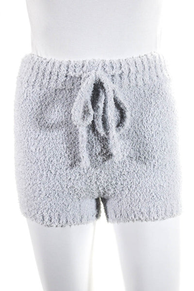 Miss Cosy Women's Knit Cardigan Drawstring Shorts 2 Piece Set Gray Size 0